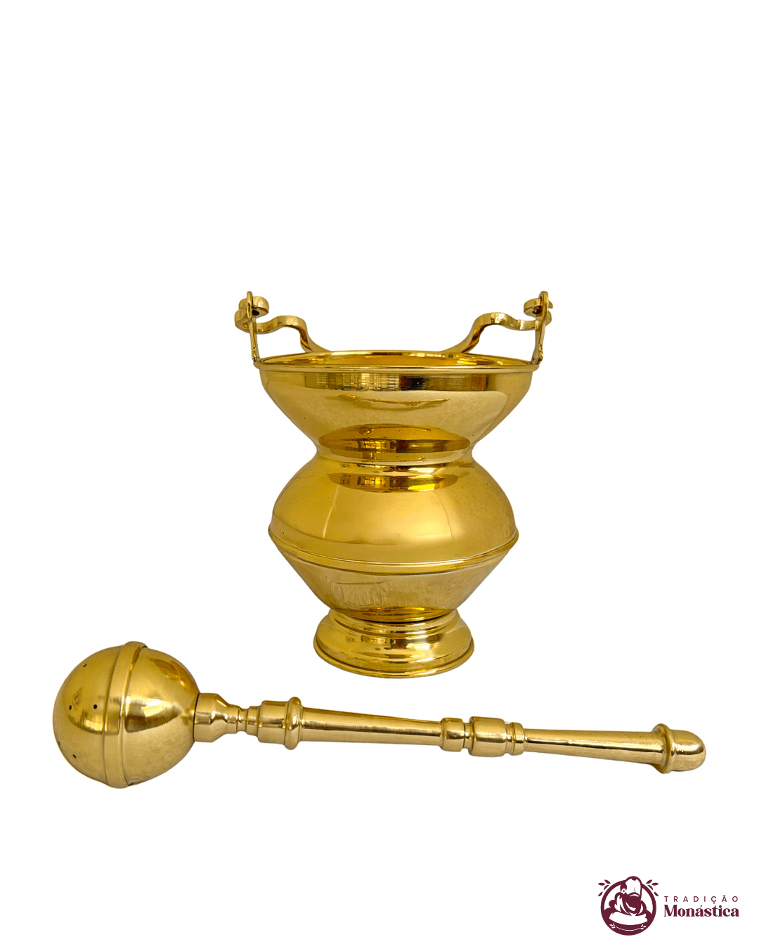 Conjunto de Aspersório Grande em Latão Dourado - 1