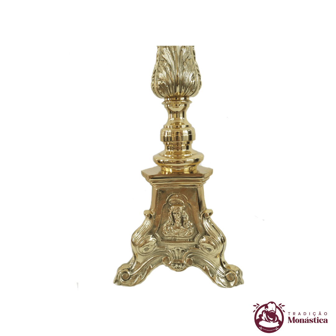 Conjunto de Cruz e Tochas Base Sagrada Família Bronze - 4