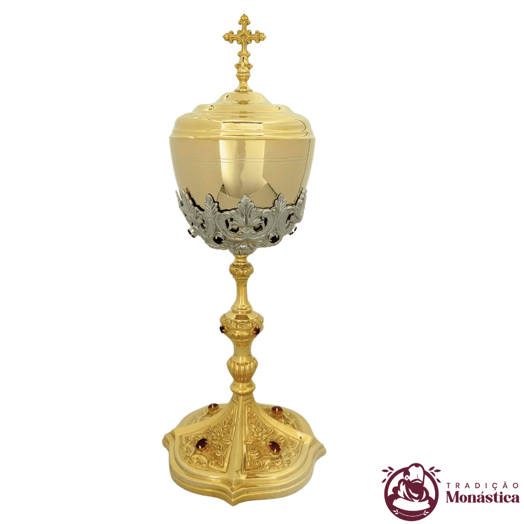 Âmbula Trabalhada Banhada em Ouro