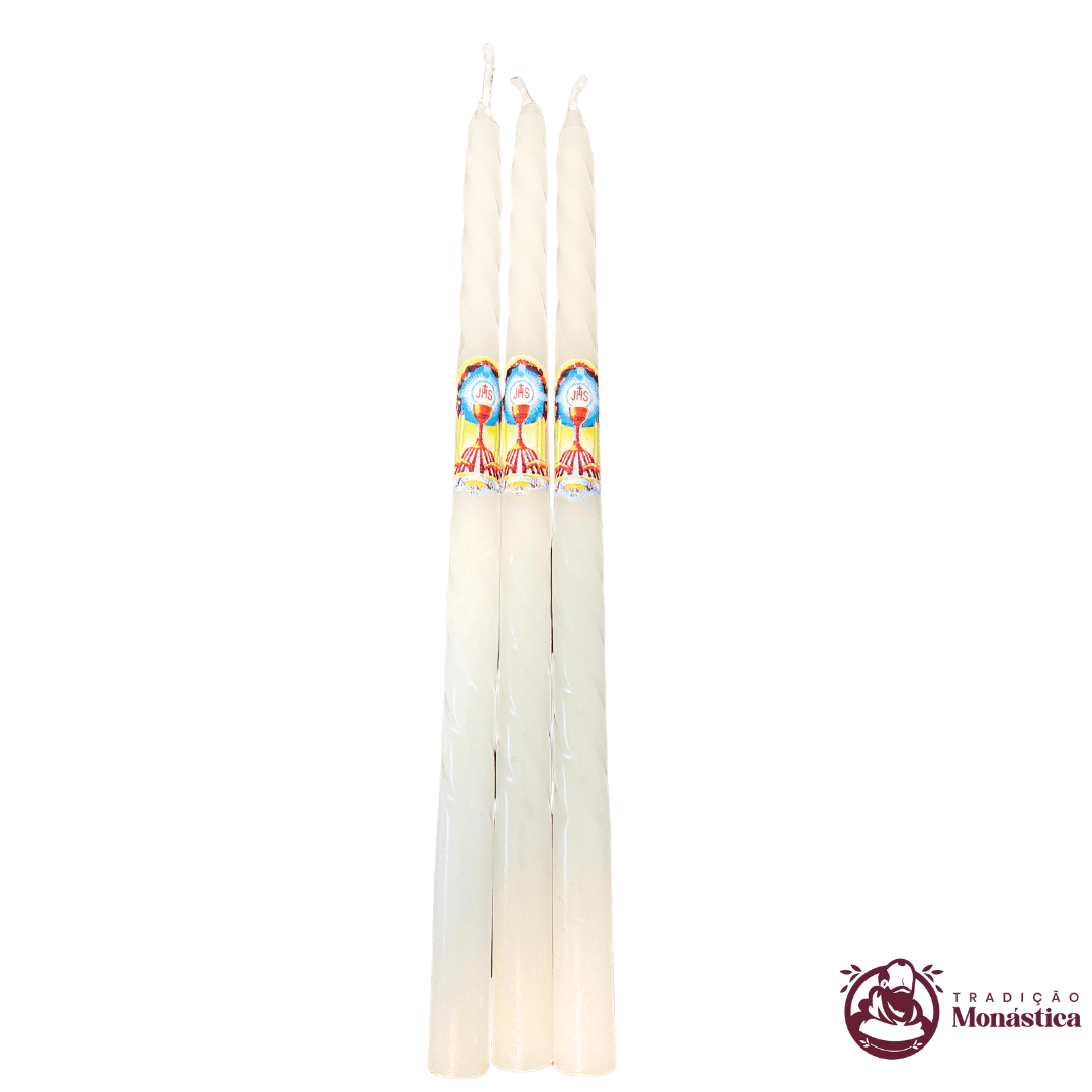 Conjunto de 3 Velas de Primeira Eucaristia
