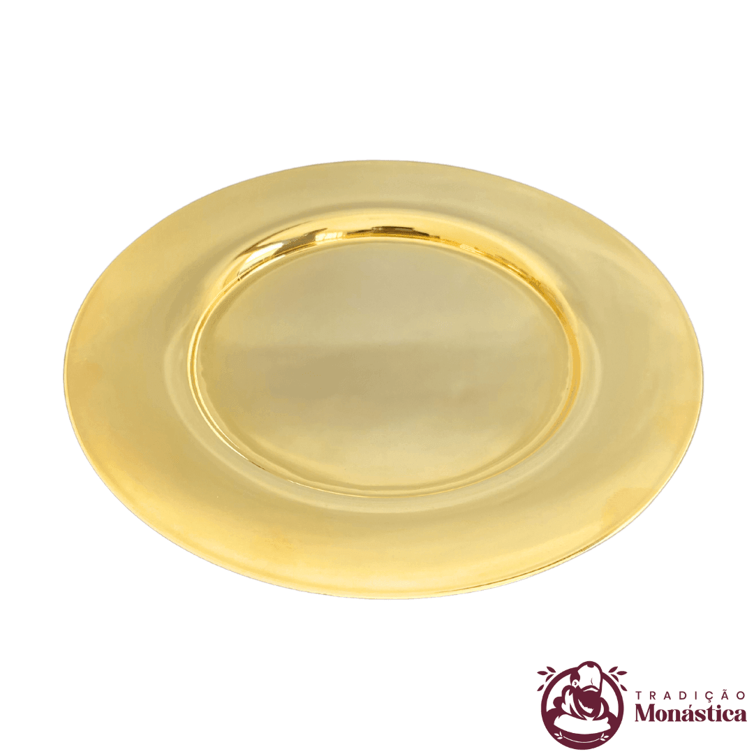 Patena de Comunhão Banhada em Ouro