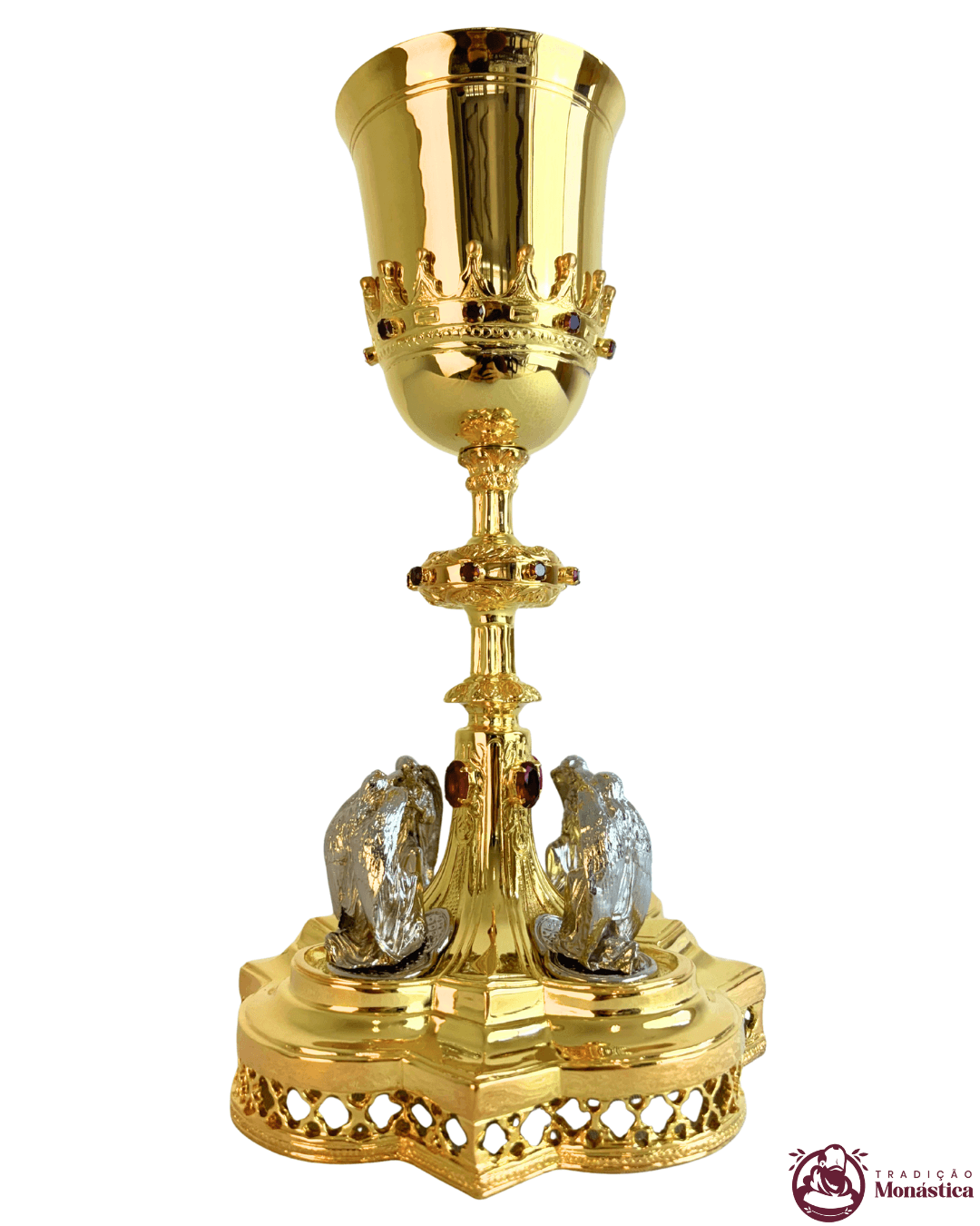 Cálice Gótico Banhado em Ouro - Anjos Adoradores - 2