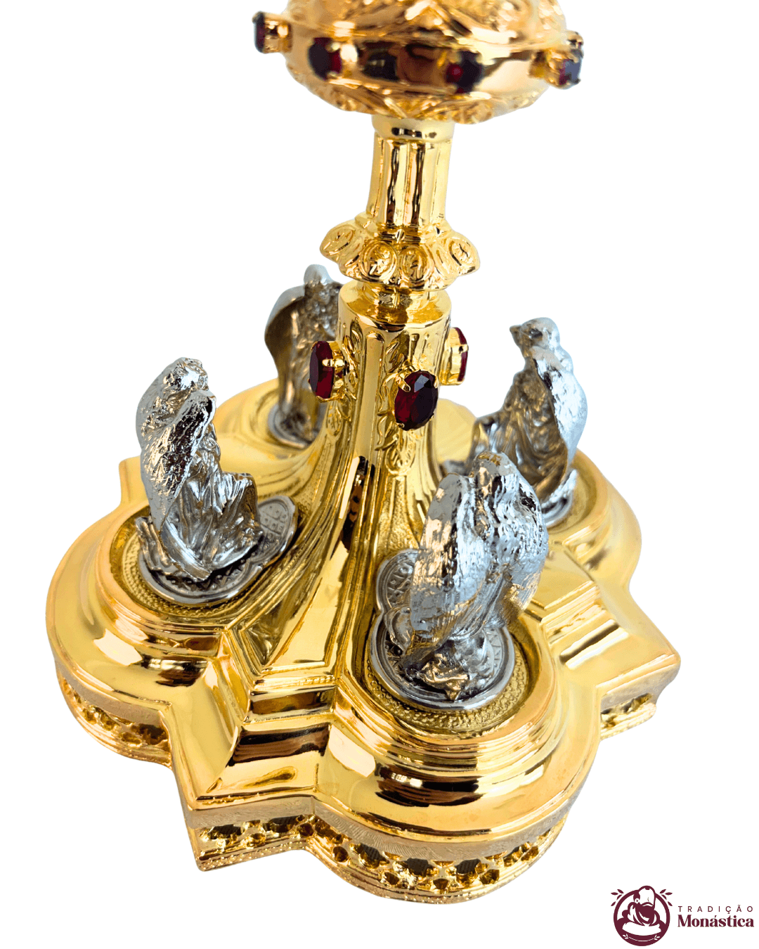 Cálice Gótico Banhado em Ouro - Anjos Adoradores - 3