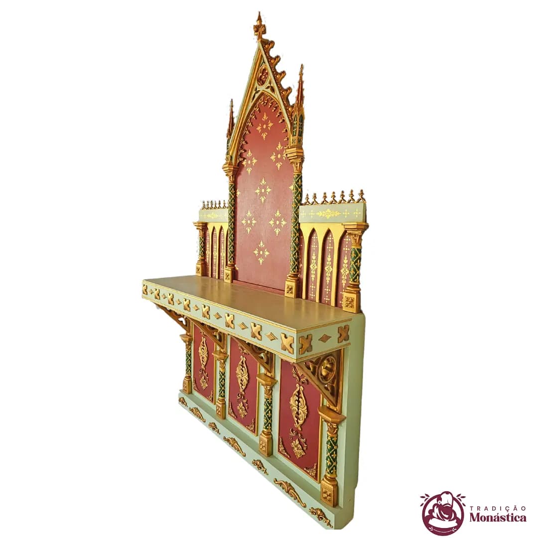Altar-Mor Gótico em Madeira e Resina - Sob Medida - 3