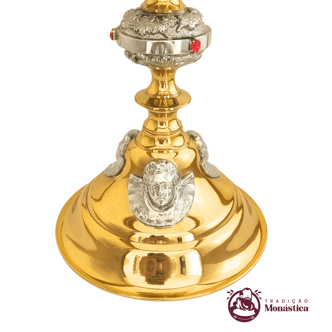 Âmbula com Detalhes de Anjos - Banhada em Ouro - 4