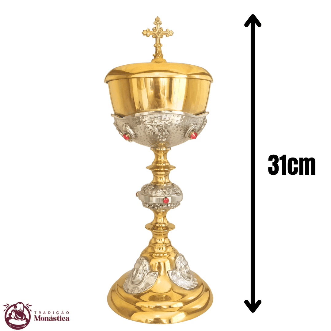 Âmbula com Detalhes de Anjos - Banhada em Ouro - 5
