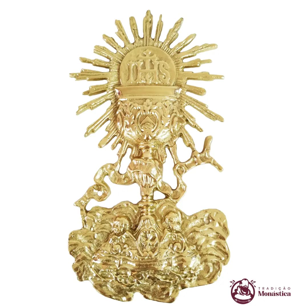 Aplique Cálice Eucarístico em Bronze para Altar - 1