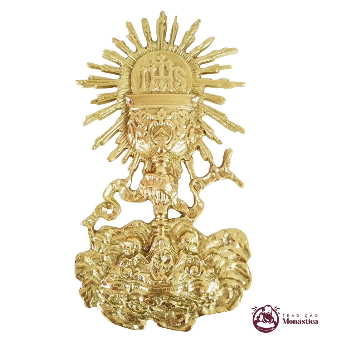 Aplique Cálice Eucarístico em Bronze para Altar Aplique Cálice Eucarístico em Bronze para Altar