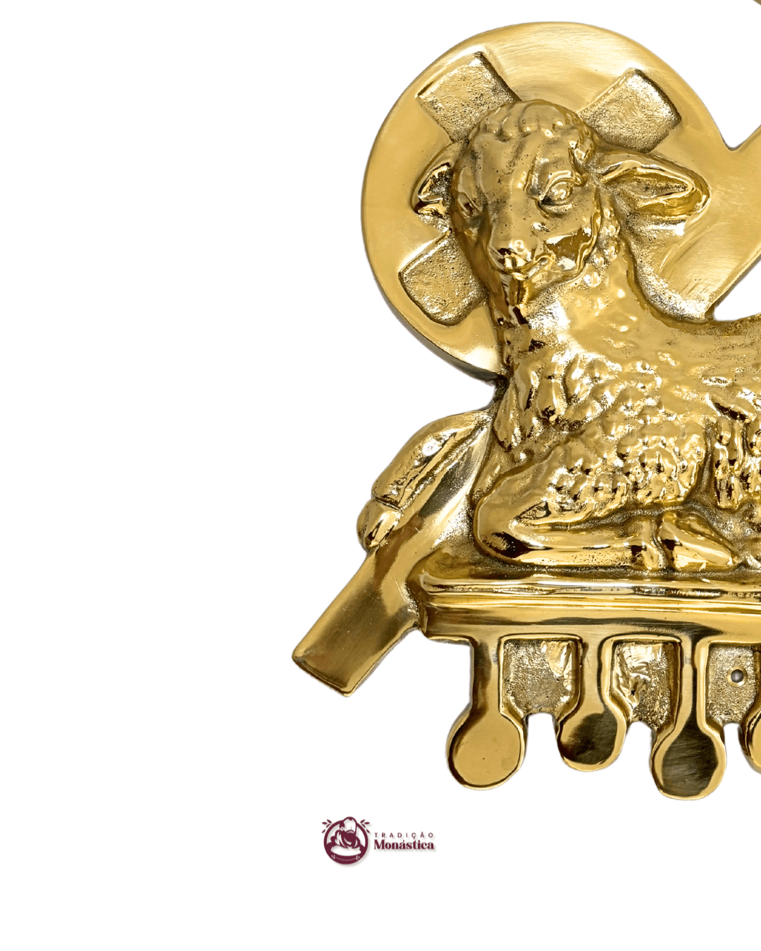 Aplique Cordeiro Tradicional em Bronze para Altar - 2