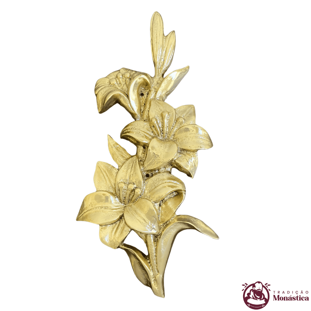 Aplique Lírio de São José em Bronze para Altar Aplique Lírio de São José em Bronze para Altar