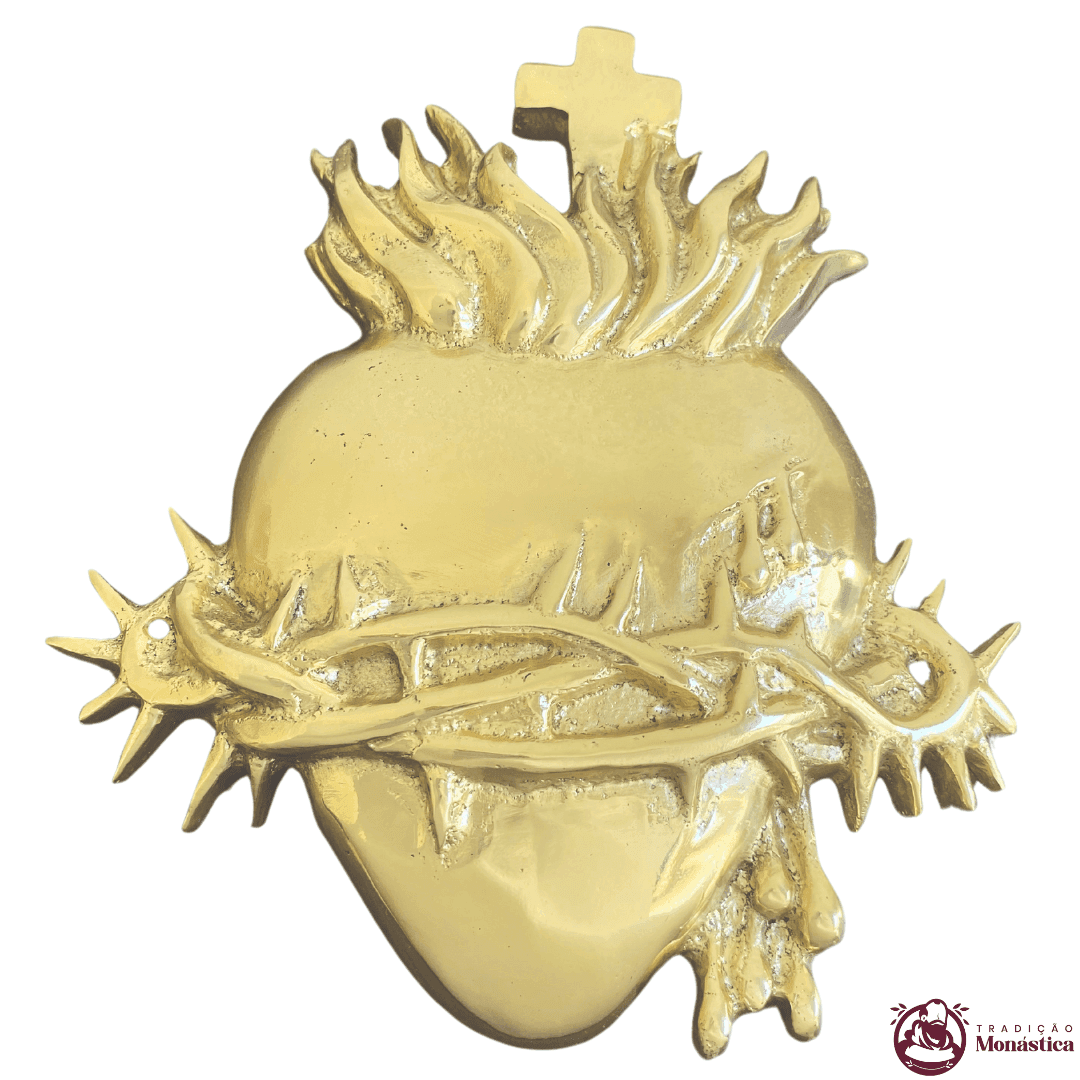 Conjunto de Apliques Três Corações em Bronze - 3