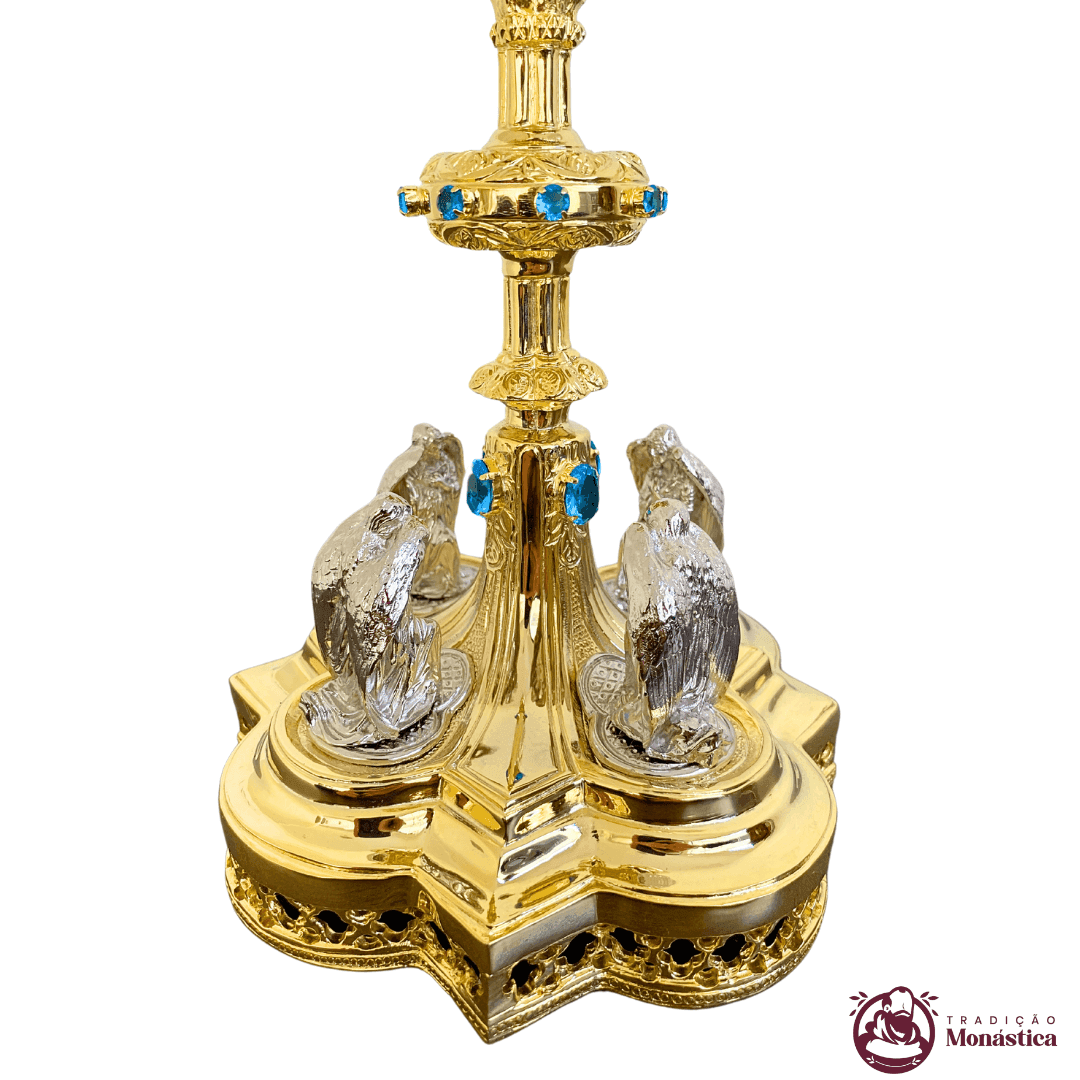 Cálice Gótico Banhado em Ouro - Anjos Adoradores - 4