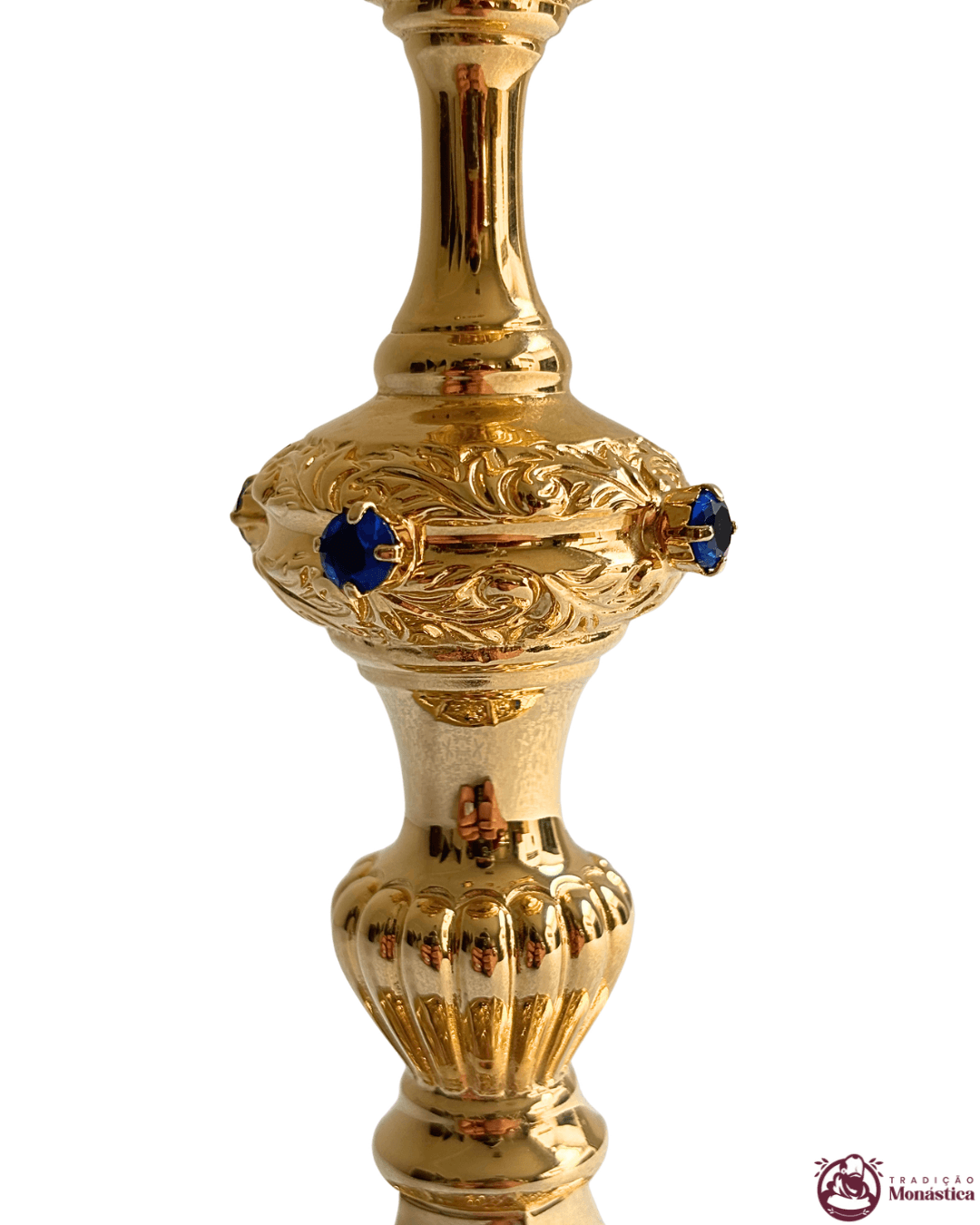 Cálice Trabalhado com Pedras Banhado em Ouro - 7