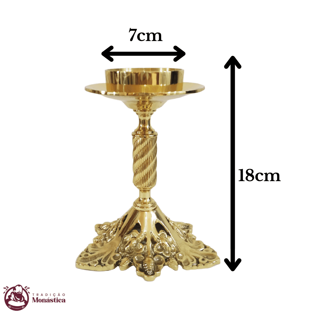 Conjunto Base Uva de Castiçal e Cruz para Altar - 4