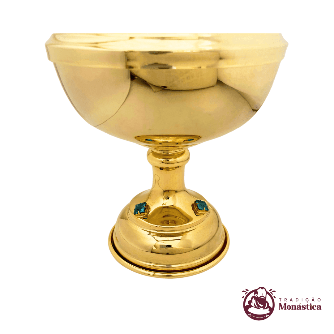 Conjunto de Cálice e Âmbula com Pedras Azuis - Pequeno - 5