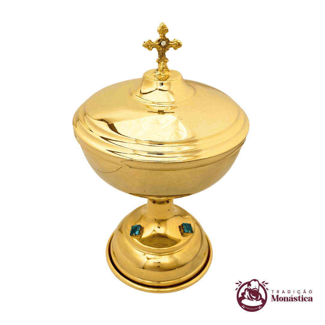 Conjunto de Cálice e Âmbula com Pedras Azuis - Pequeno - 4