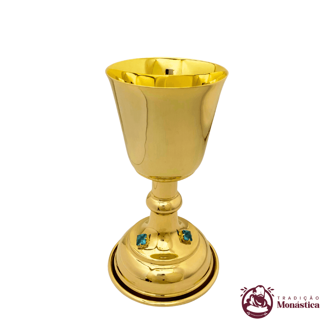 Conjunto de Cálice e Âmbula com Pedras Azuis - Pequeno - 2