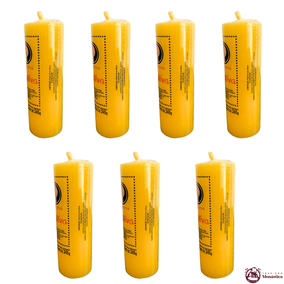 Conjunto de 7 Velas de 7 Dias em Parafina Conjunto de 7 Velas de 7 Dias em Parafina