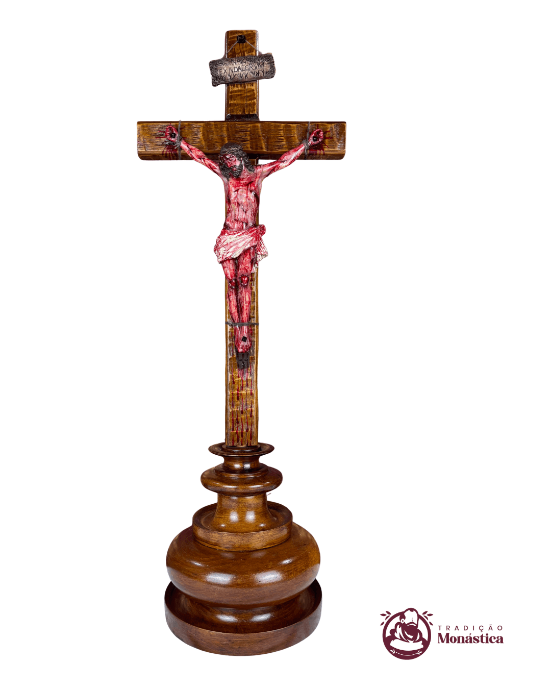 Crucifixo de Base Realista Pintado à Mão Crucifixo de Base Realista Pintado à Mão
