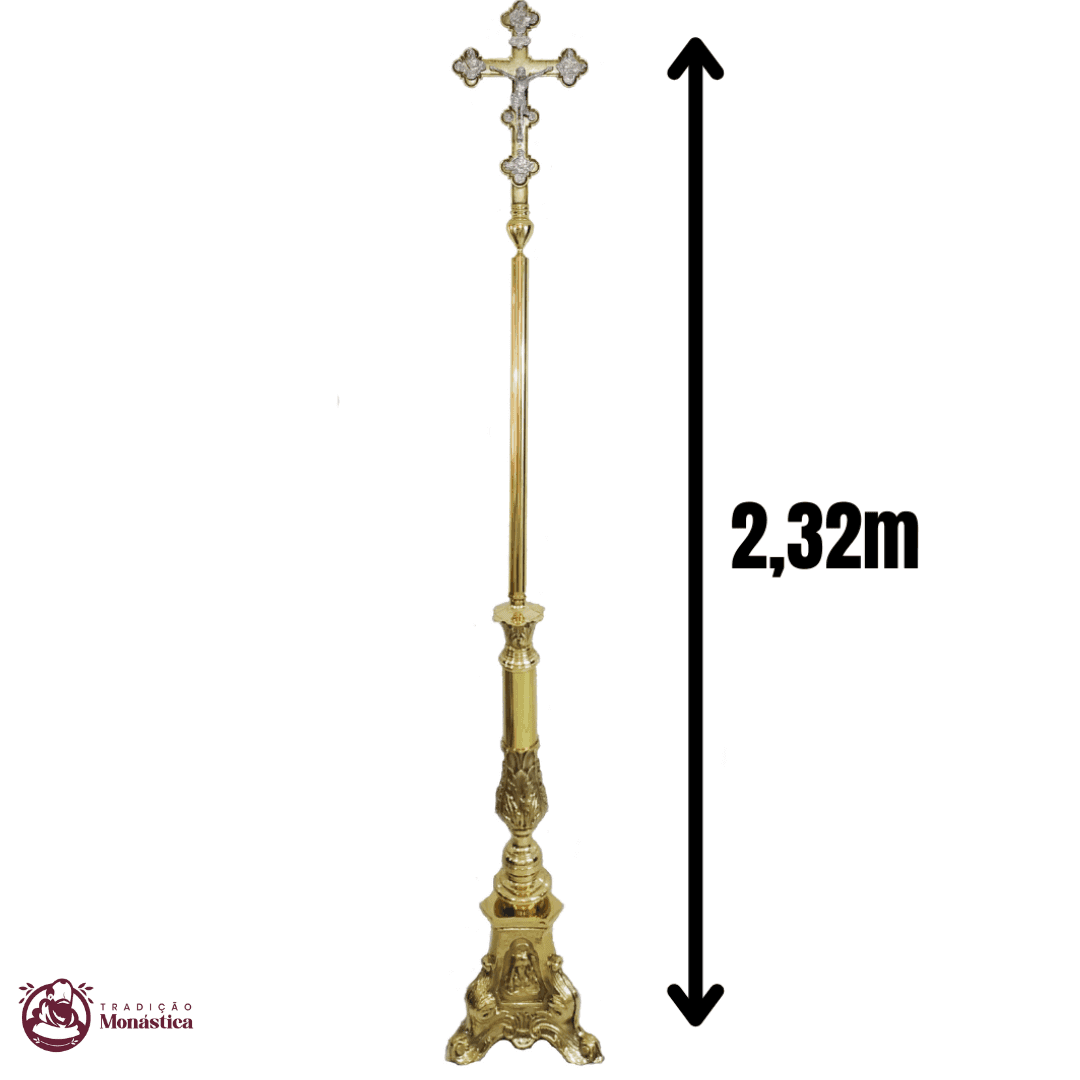Cruz Processional Base Sagrada Família em Bronze - 5
