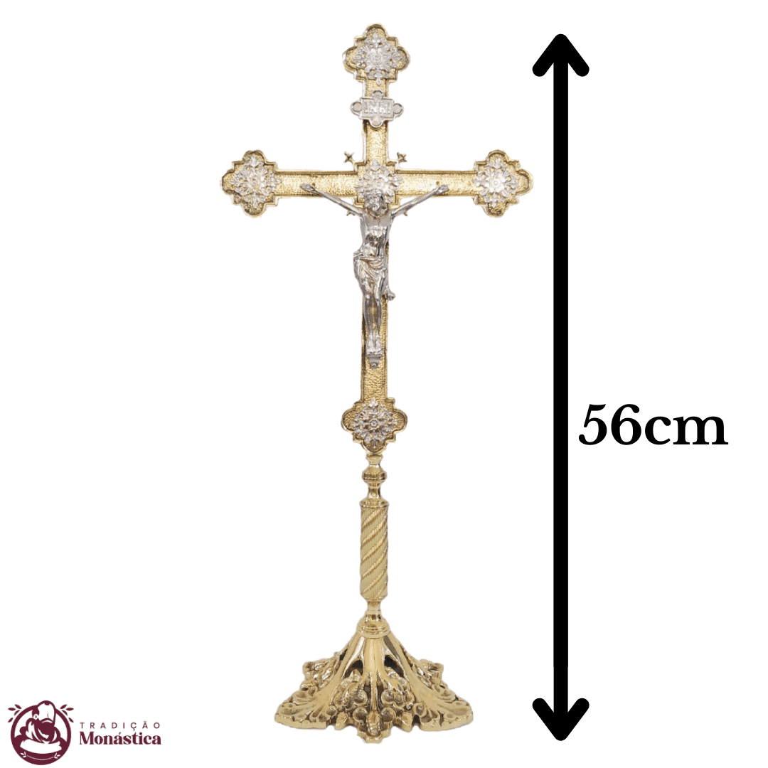 Conjunto Base Uva de Castiçal e Cruz para Altar - 5