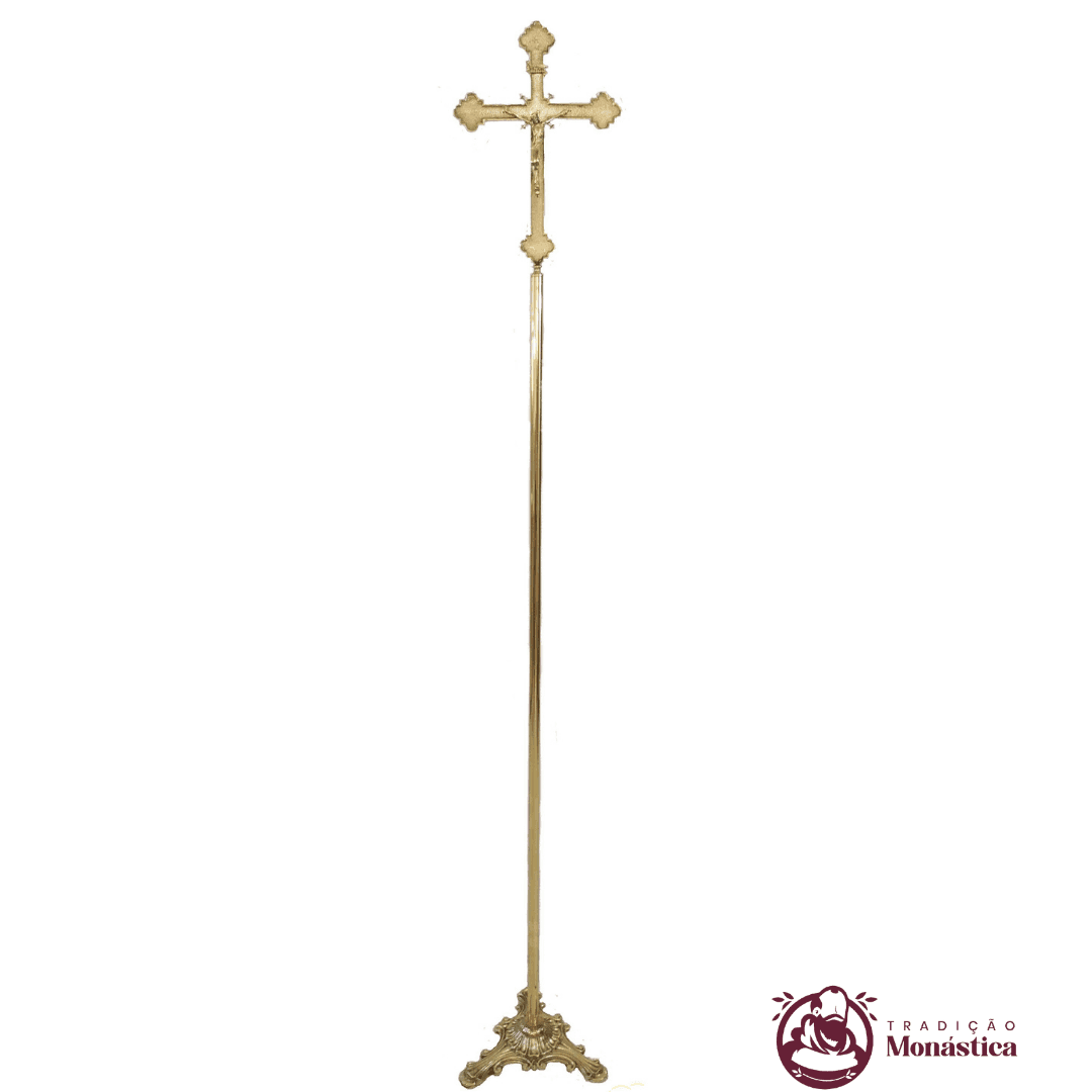 Cruz Processional Simples em Bronze - 1