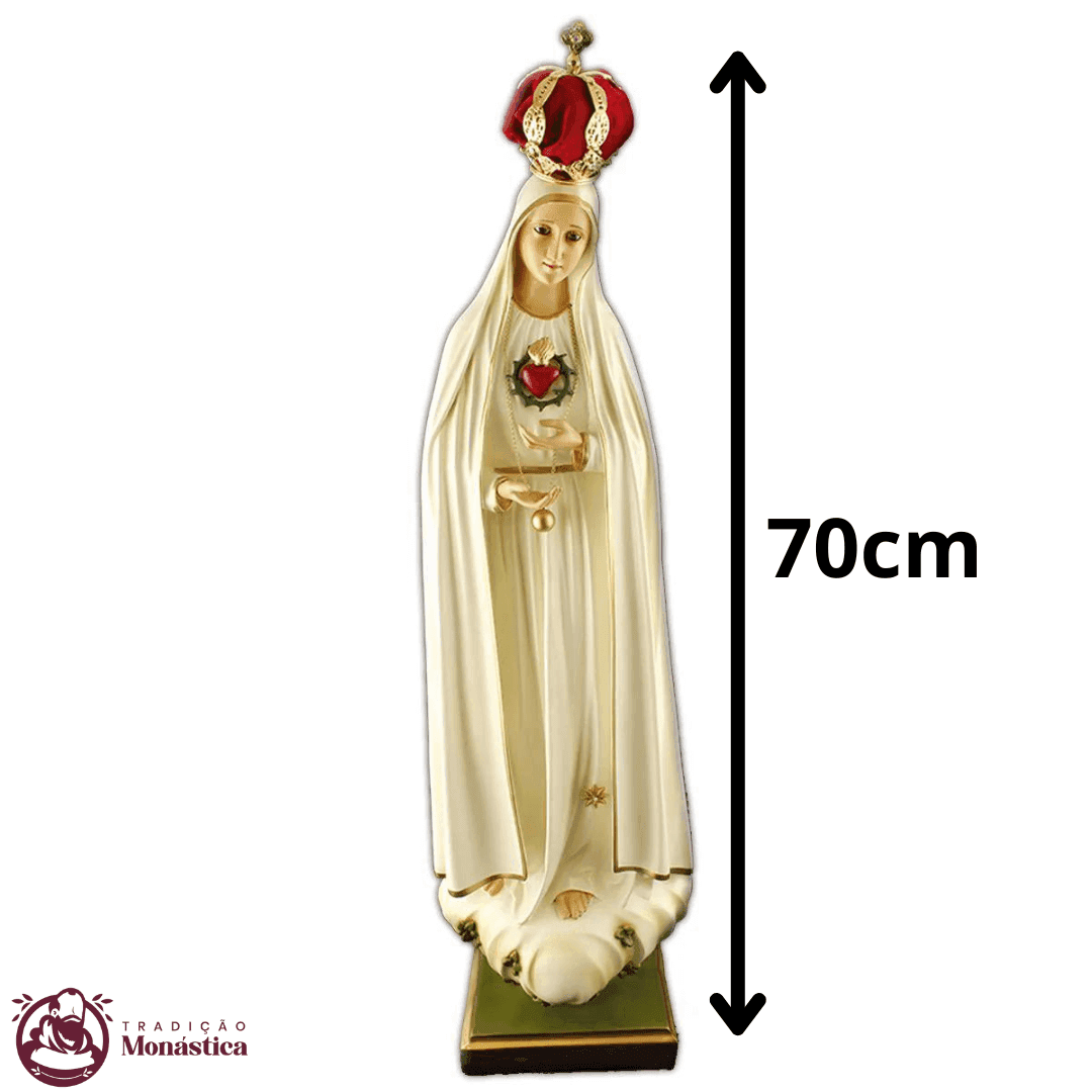 Imagem de Nossa Senhora de Fátima Imaculado Coração 70cm - 5