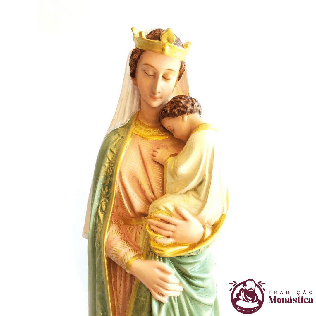 Imagem de Nossa Senhora da Sabedoria Policromada em Resina - 40cm - 2