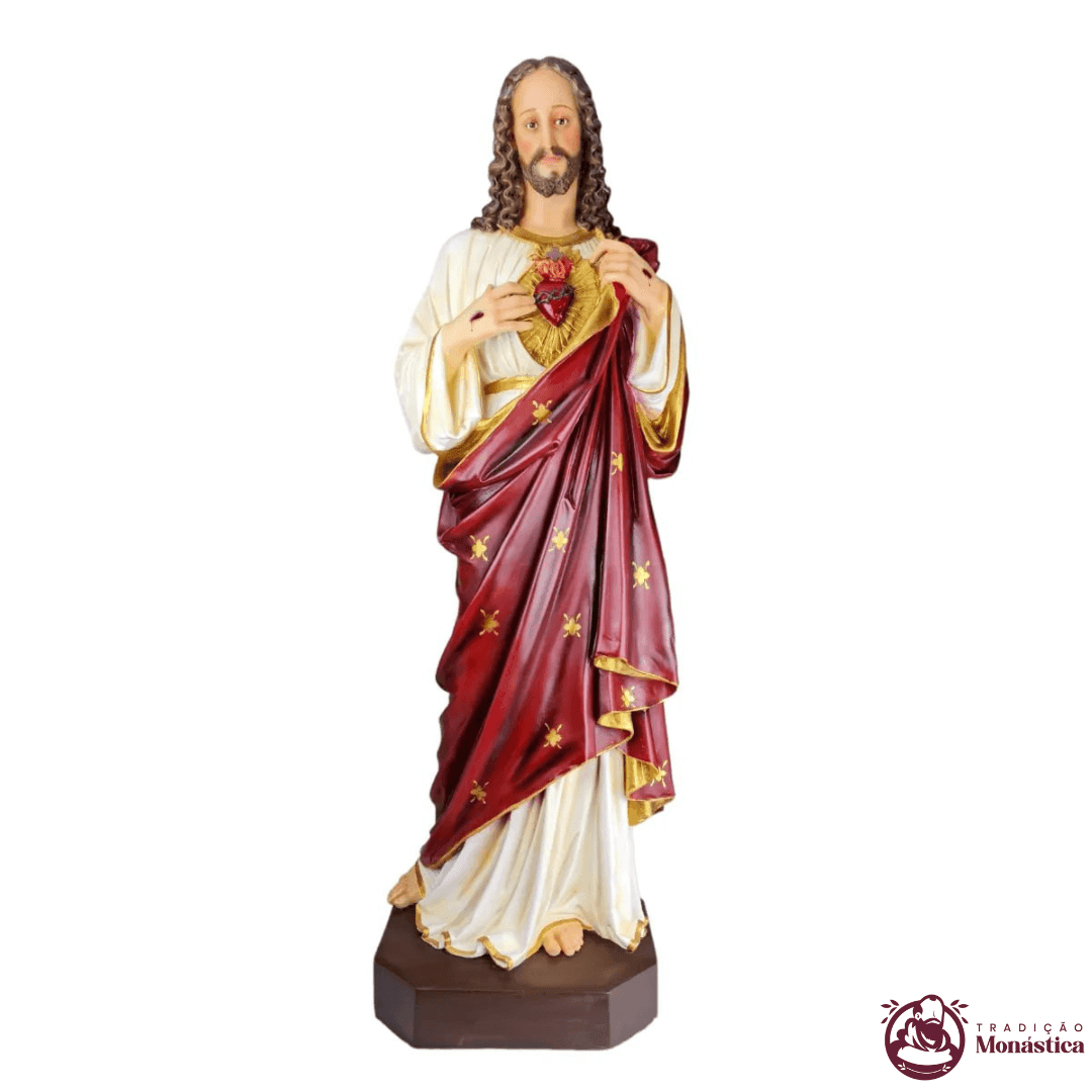 Imagem do Sagrado Coração de Jesus em Resina - 85cm Imagem do Sagrado Coração de Jesus em Resina - 85cm