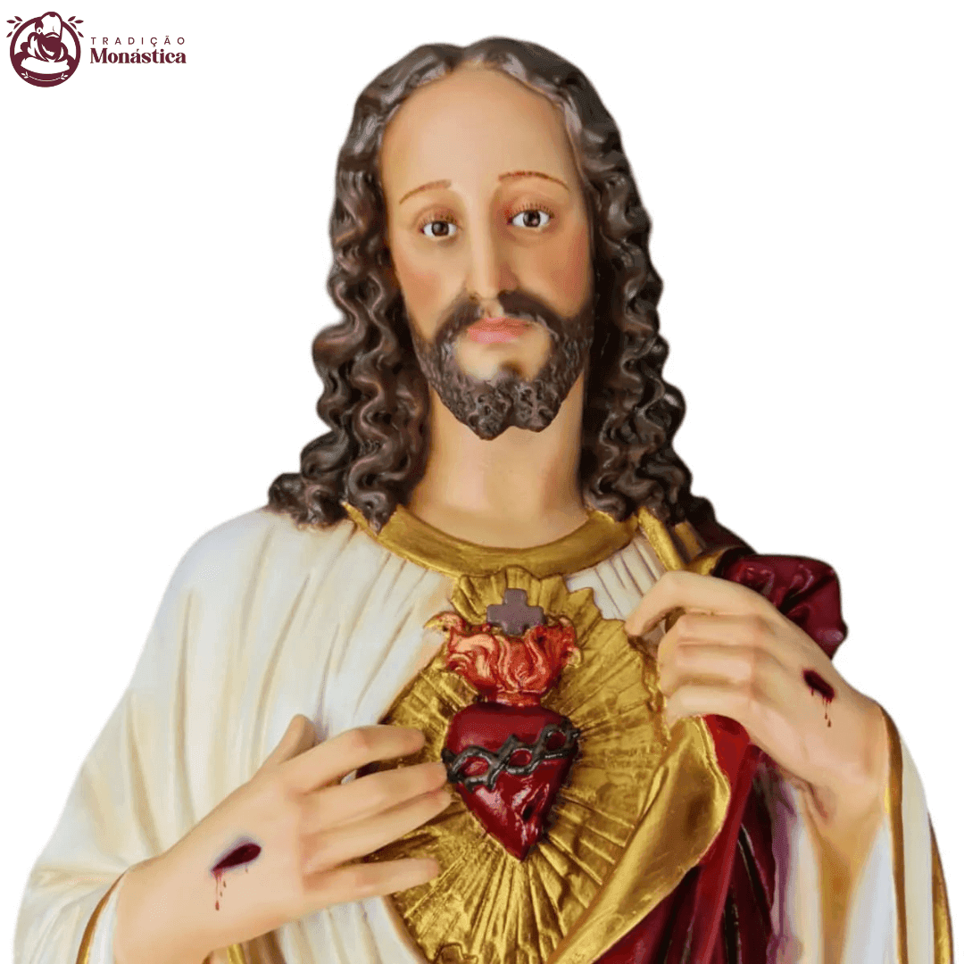 Imagem do Sagrado Coração de Jesus em Resina - 85cm - 2