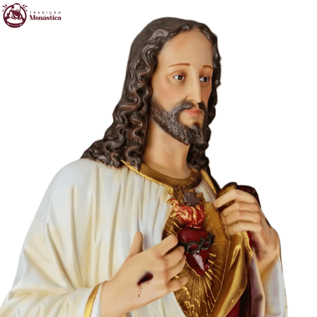 Imagem do Sagrado Coração de Jesus em Resina - 85cm - 3