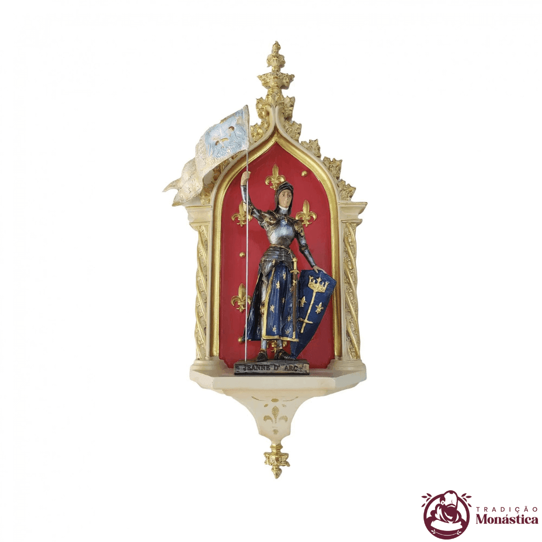 Imagem de Santa Joana D'Arc em Resina com Peanha Oratório - 2