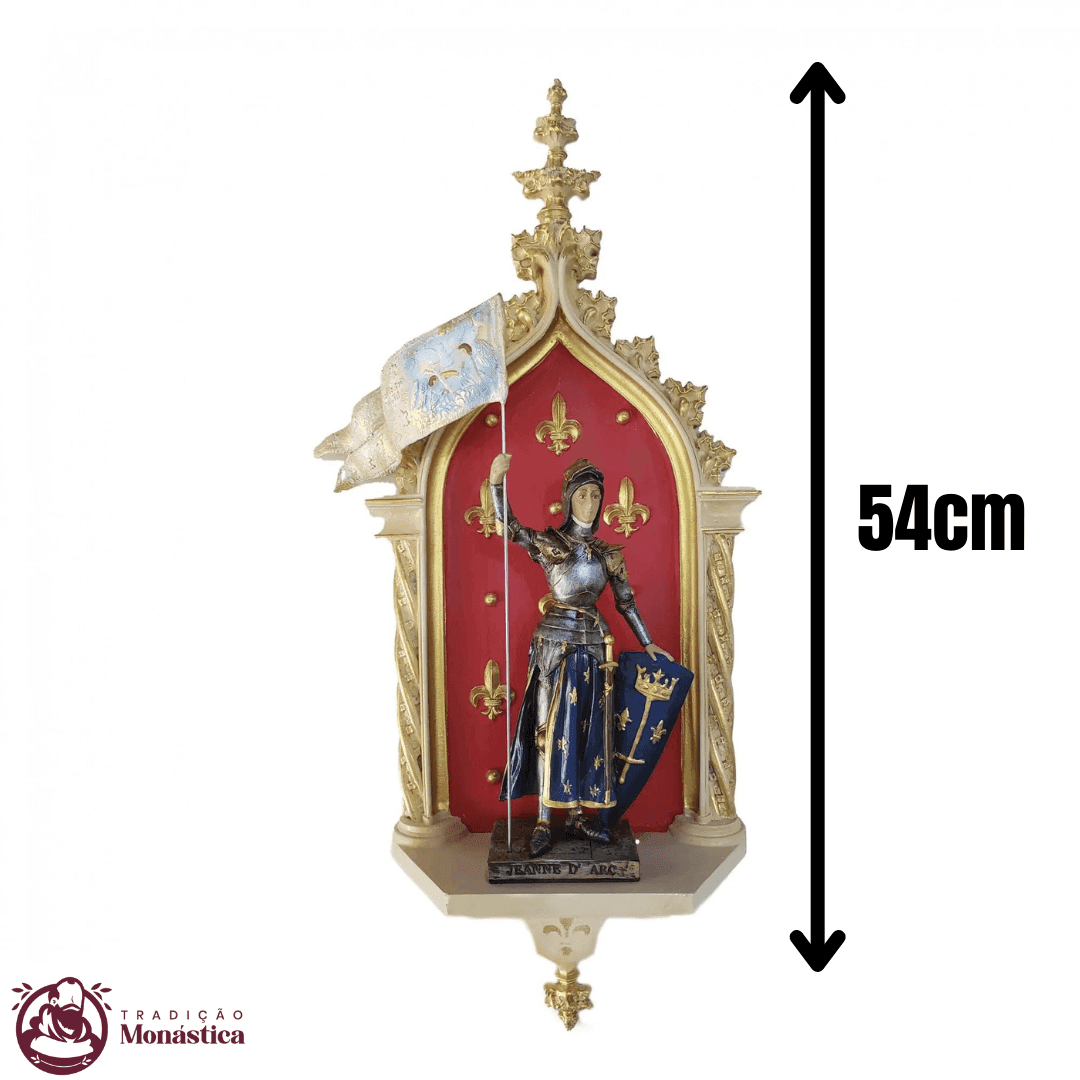 Imagem de Santa Joana D'Arc em Resina com Peanha Oratório - 5