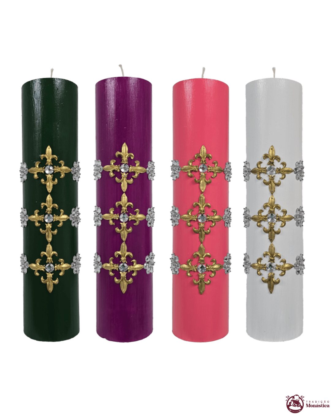 Kit de Velas do Advento Arabesco - 30x7cm Kit de Velas do Advento Arabesco - 30x7cm