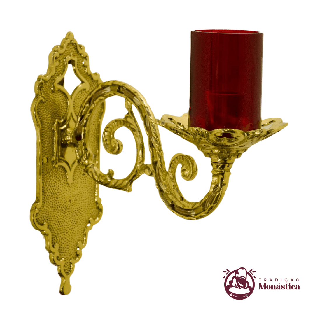 Lâmpada do Santíssimo de Parede em Bronze Dourada Lâmpada do Santíssimo de Parede em Bronze Dourada