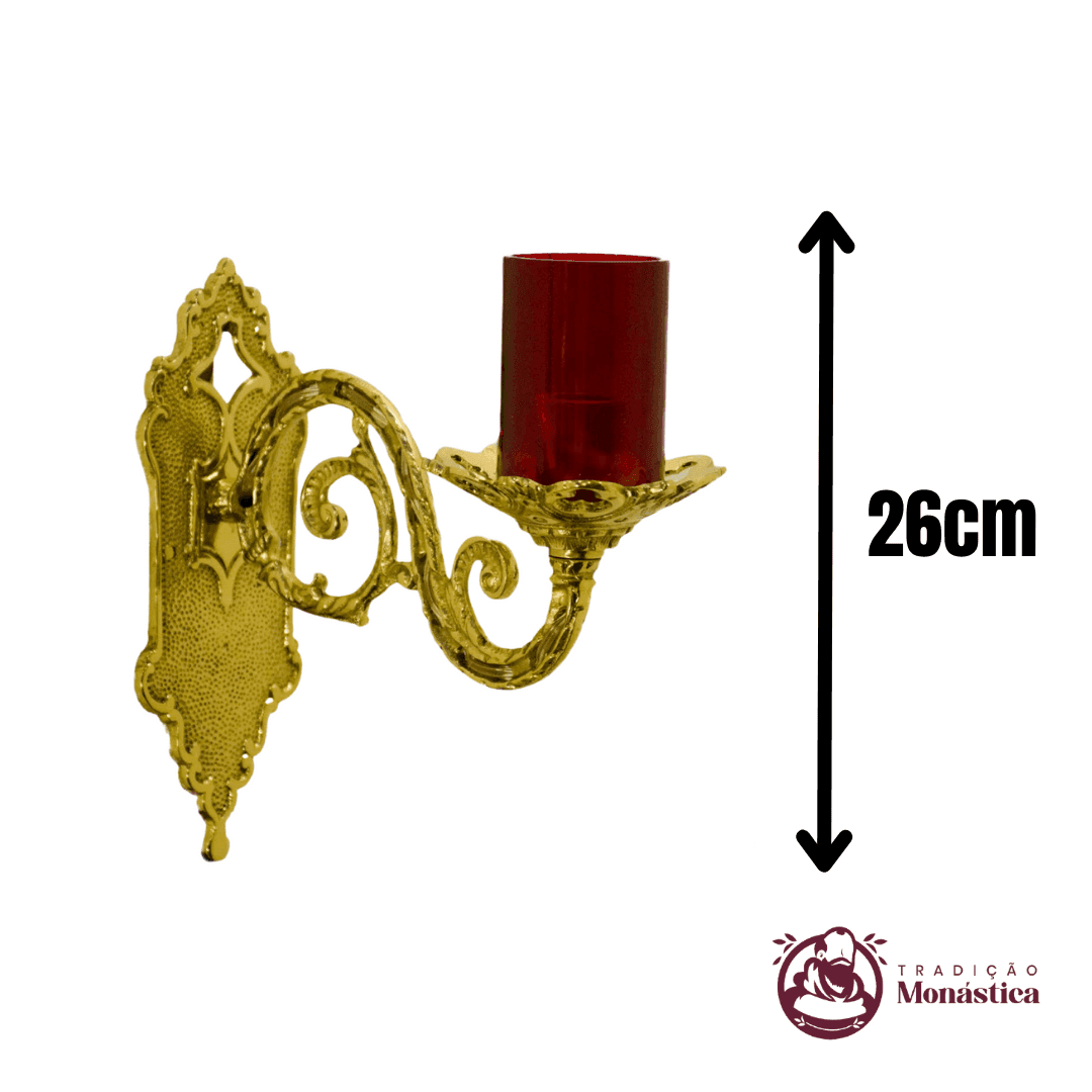 Lâmpada do Santíssimo de Parede em Bronze Dourada - 3