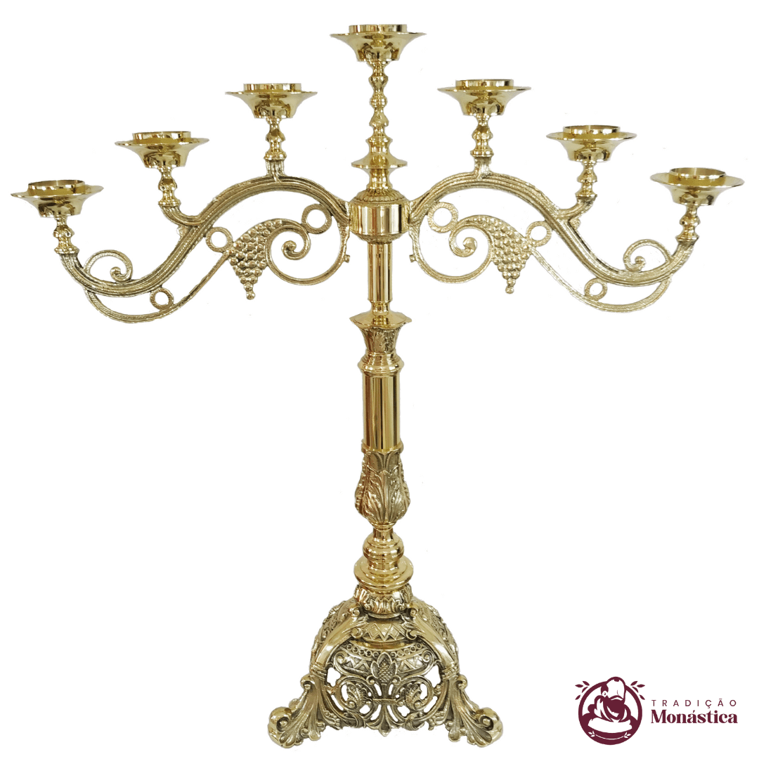 Menorah de Bronze para Igreja Católica Menorah de Bronze para Igreja Católica