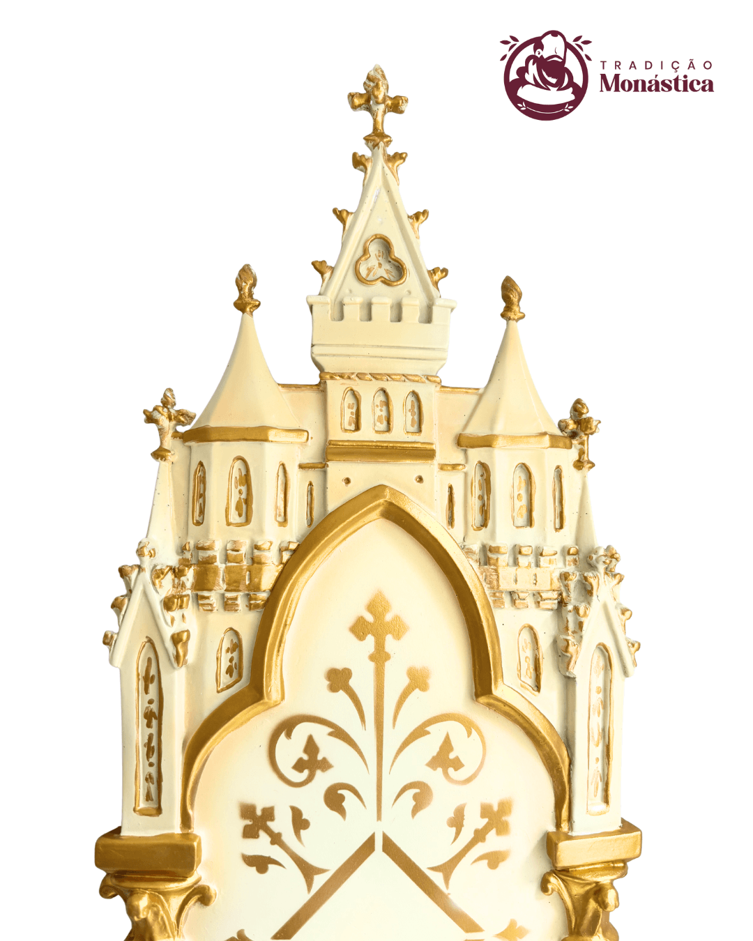 Peanha Oratório Gótica Castelo Policromada em Resina - 90cm - 8