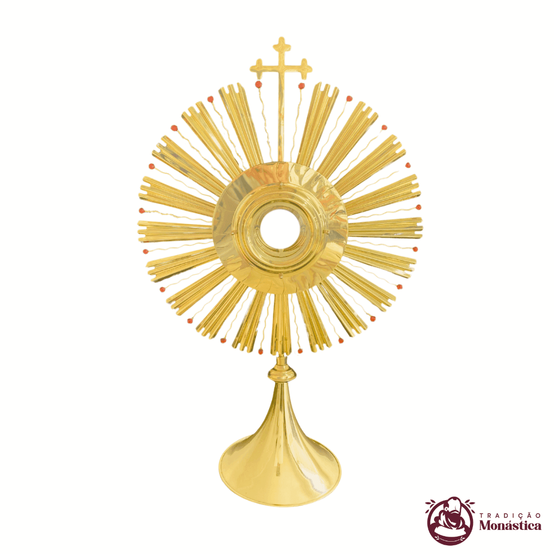 Ostensório Dourado em Latão - 71cm - 1