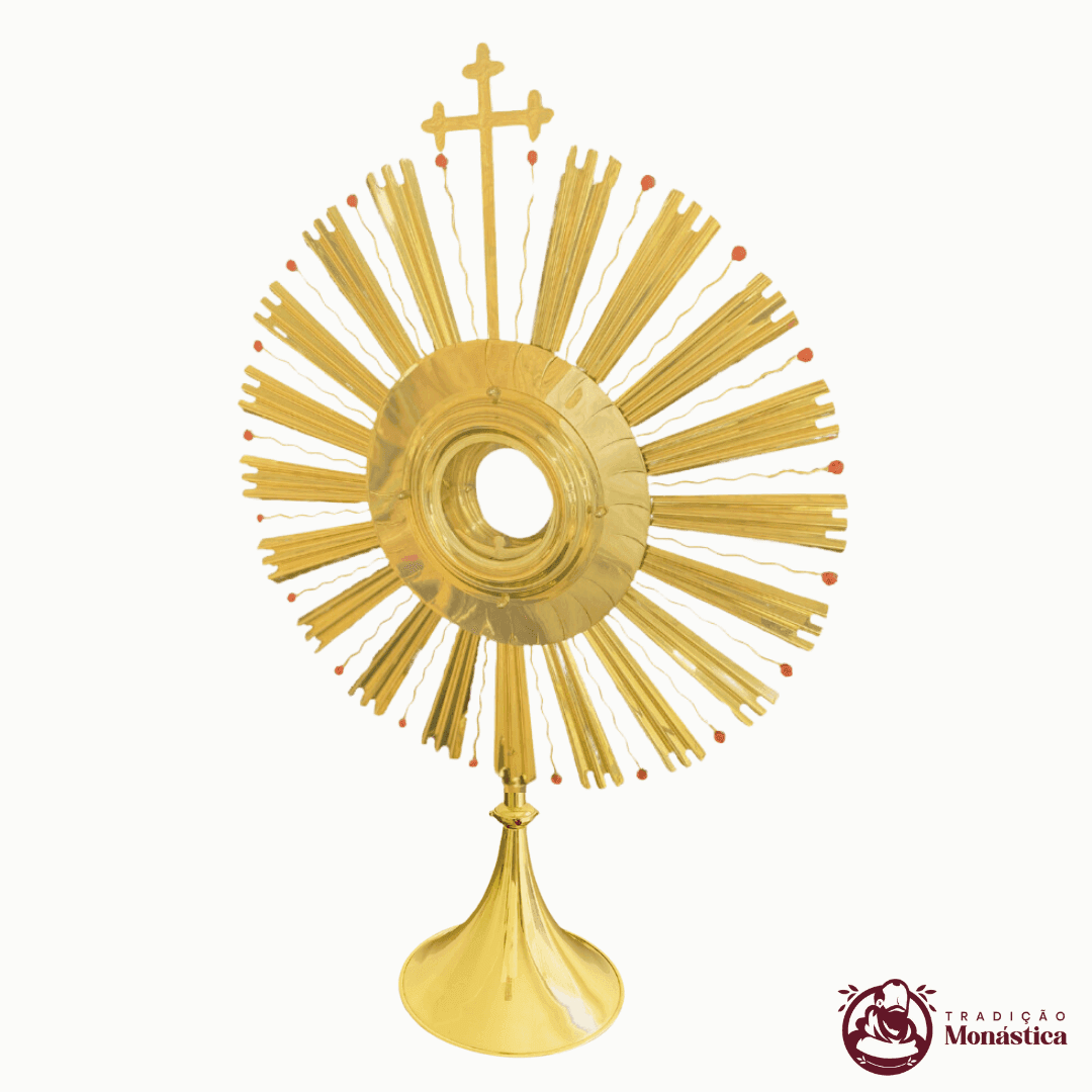 Ostensório Dourado em Latão - 71cm - 2