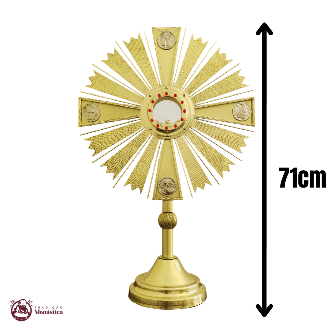 Ostensório Evangelistas em Latão - 71cm - 2