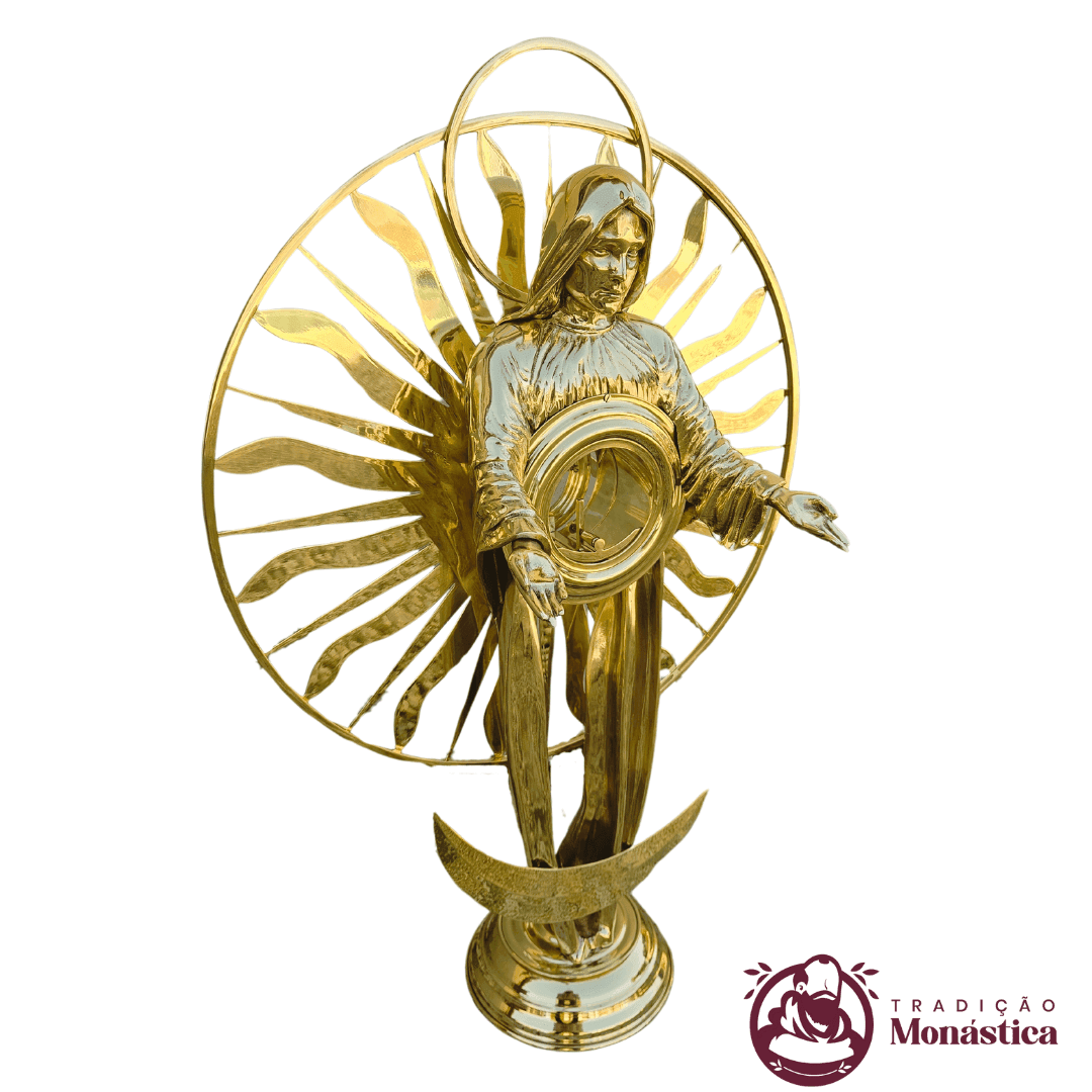 Ostensório Nossa Senhora das Graças em Bronze e Latão - 3