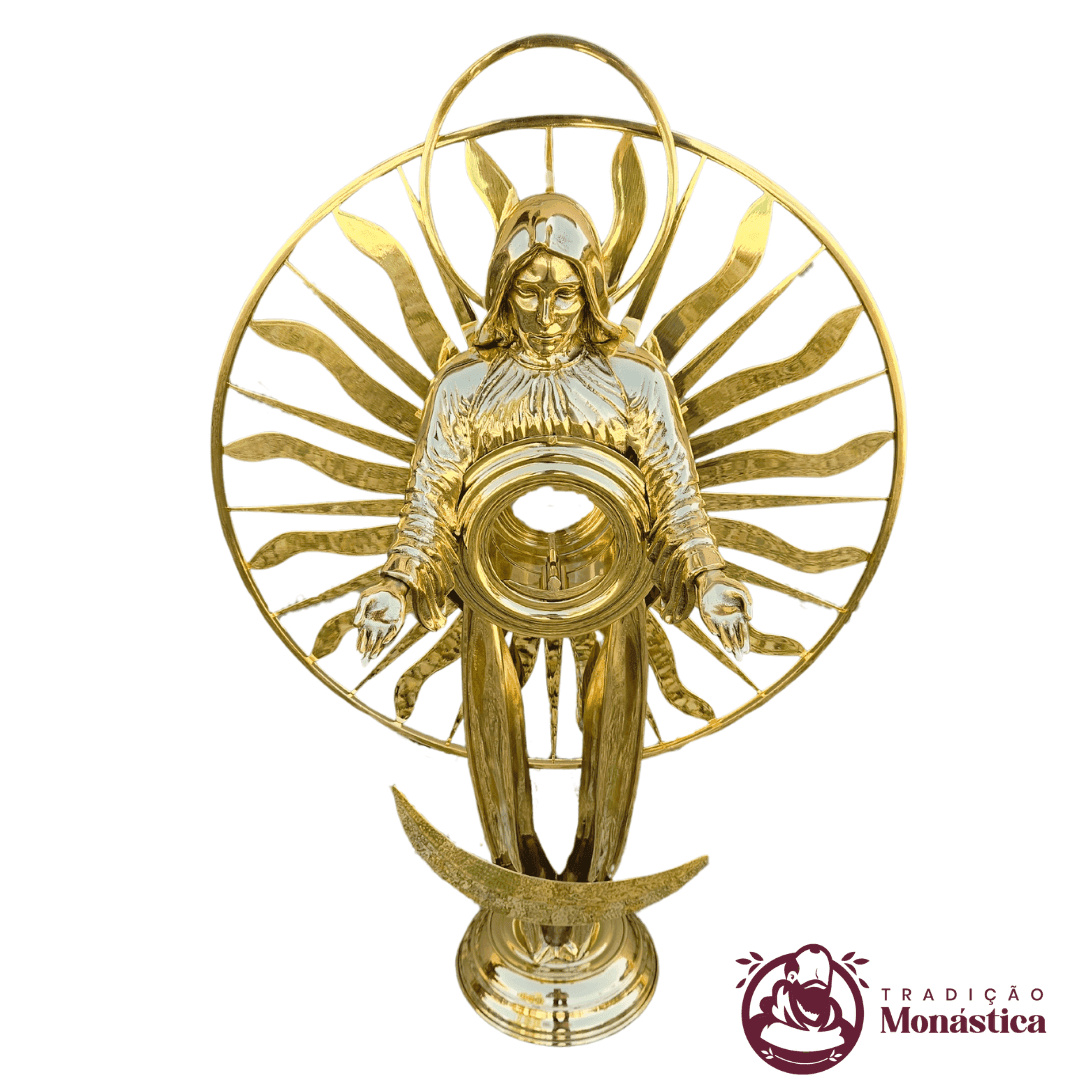 Ostensório Nossa Senhora das Graças em Bronze e Latão - 1