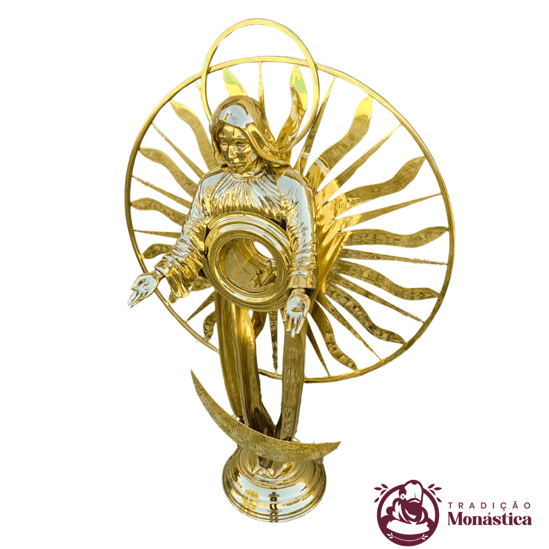 Ostensório Nossa Senhora das Graças em Bronze e Latão - 4
