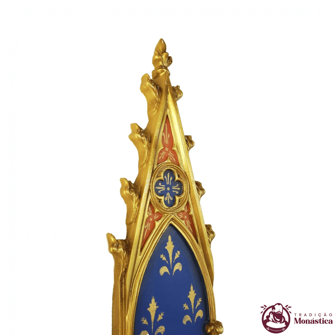Peanha Oratório Gótico em Resina - 45cm Azul - 5