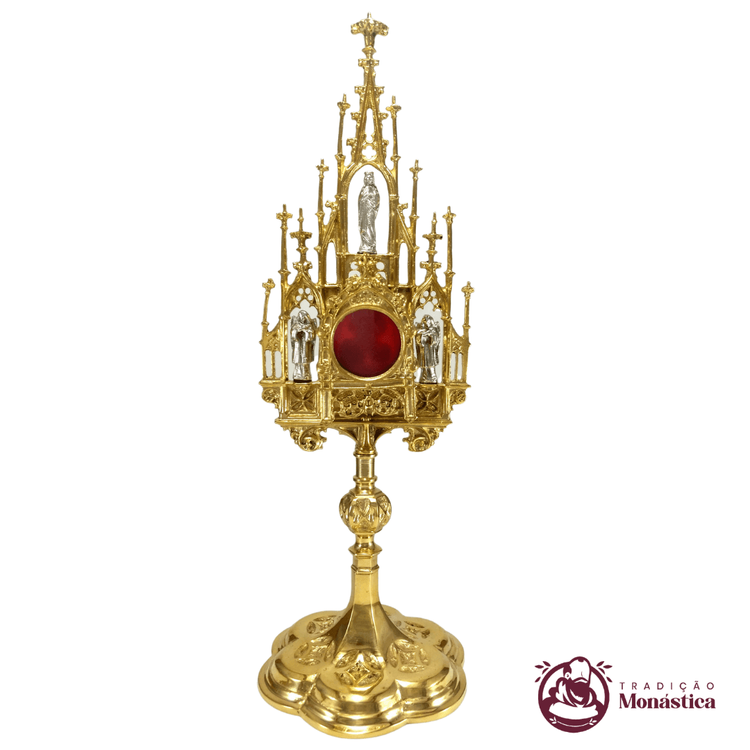 Relicário de Bronze Dourado Gótico - 38cm Relicário de Bronze Dourado Gótico - 38cm