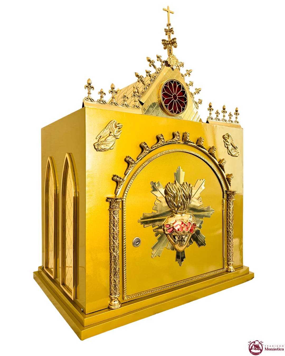 Sacrário Basílica Gótico em Latão Dourado - 78cm - 1