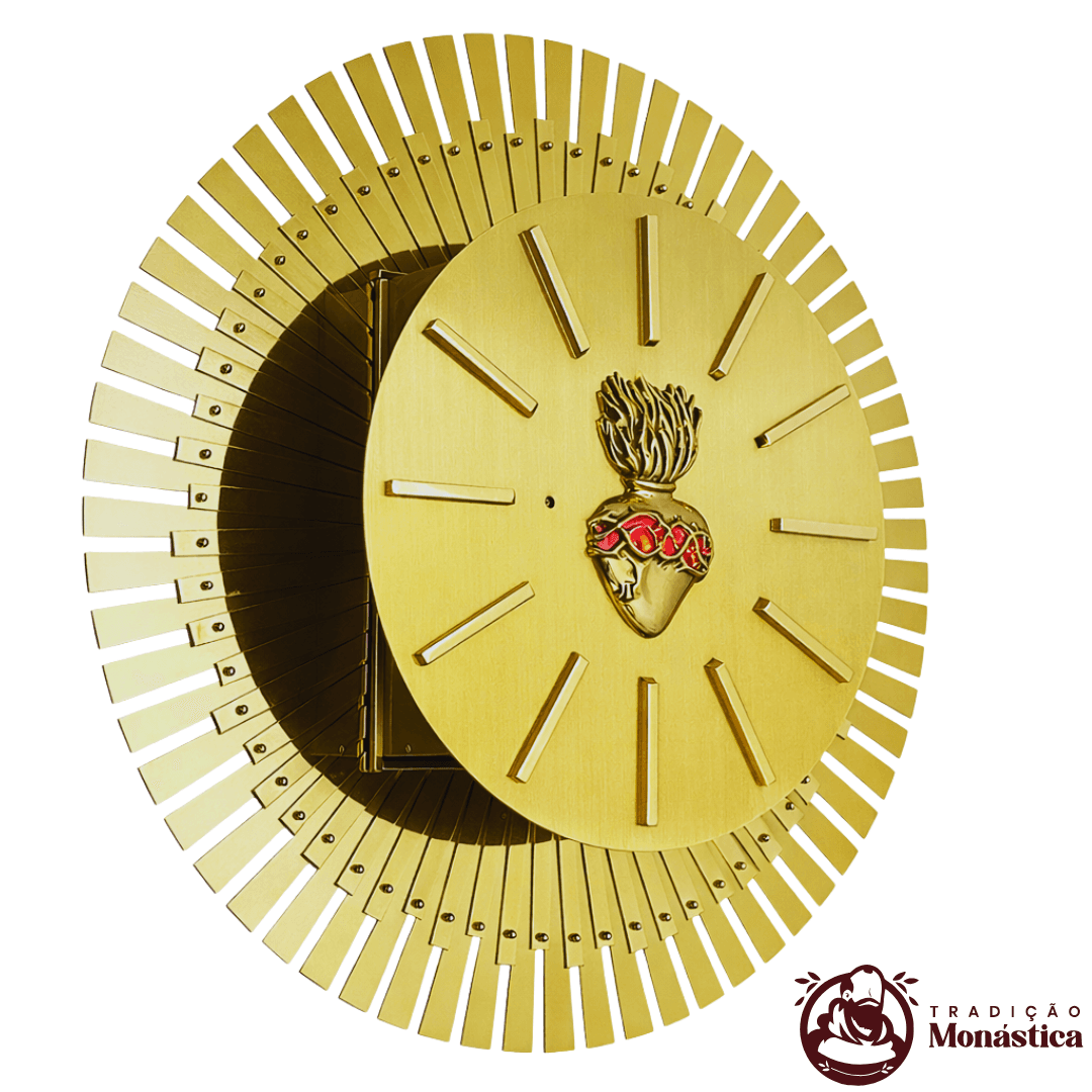Sacrário Sagrado Coração de Jesus em Latão - 75cm - 2