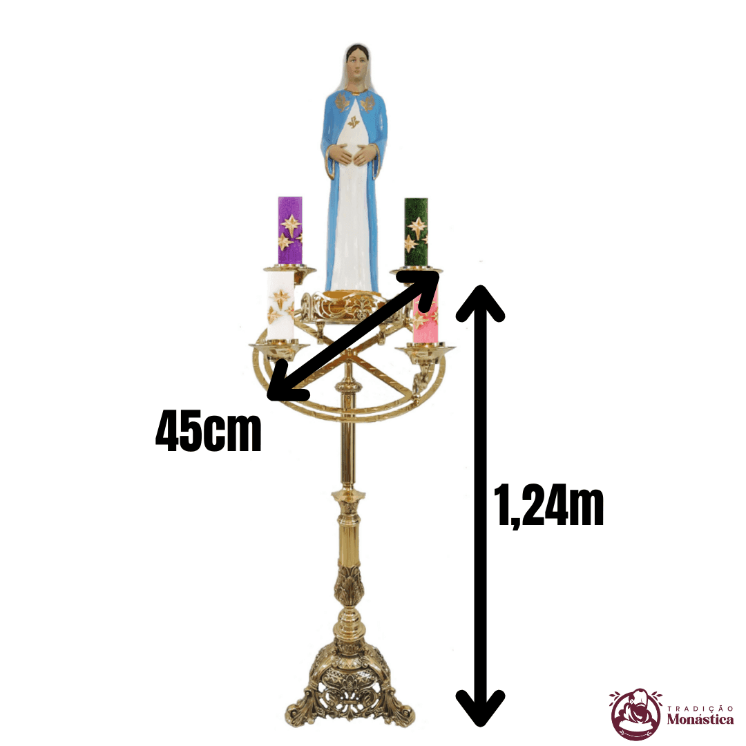 Castiçal Coroa do Advento e Círio Nossa Senhora Grande - 3